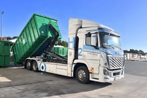 En Vend&eacute;e, le camion &agrave; hydrog&egrave;ne Hyundai passe son test grandeur nature chez Brangeon